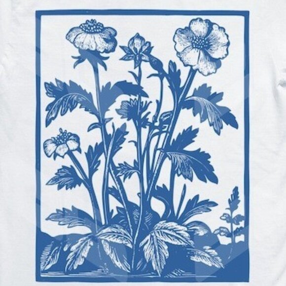 90s Retro Flowers Tee, Pressed Flowers, Gift For Her - Picture 2 of 4